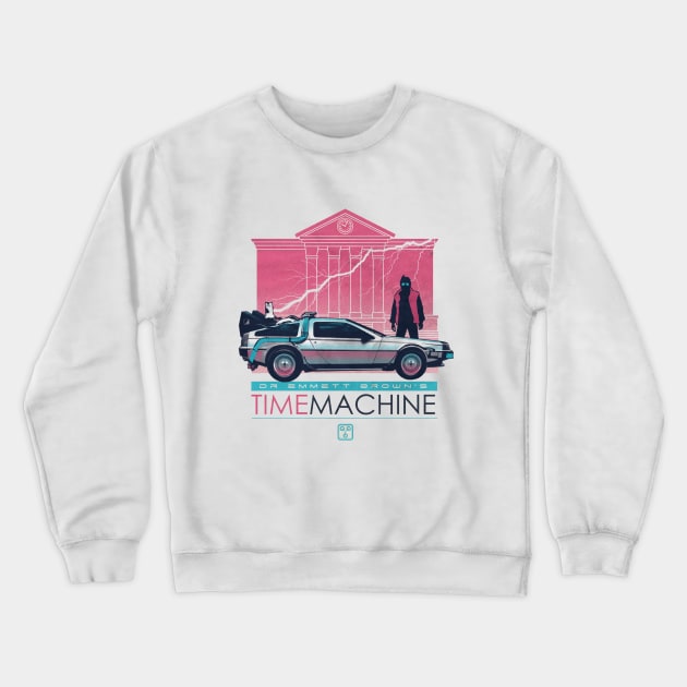 DR. Emmett Brown's time machine Crewneck Sweatshirt by Space wolrd